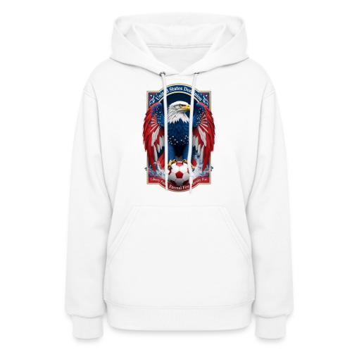 USA Eagle Emblem T Shirt, USA Soccer Pride Gift - Women's Hoodie