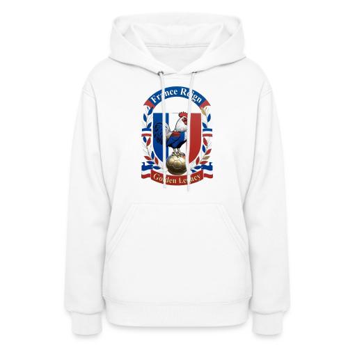 France Rooster Reign T-Shirt, Tricolore Pride Gift - Women's Hoodie
