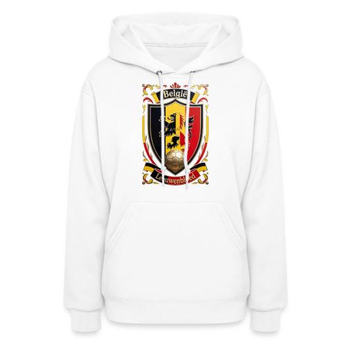 Belgium Lion Crest T-Shirt, Belgian Flag Gift - Women's Hoodie