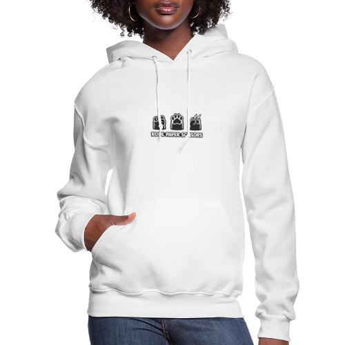 Playful Dog Paw Rock Paper Scissors - Women's Hoodie