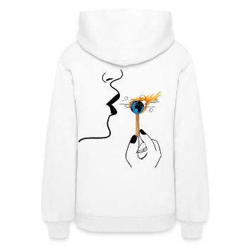 Firing World - Women's Hoodie - white - Back - Camila (177cm)