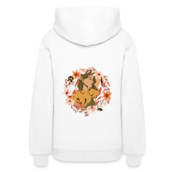 Restart Your Mind - Women's Hoodie - white - Back - Camila (177cm)