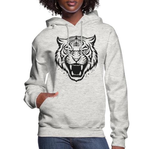 Wild Tiger Fashion, the fury of the feline tiger. - Women's Hoodie
