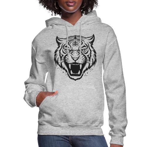 Wild Tiger Fashion, the fury of the feline tiger. - Women's Hoodie