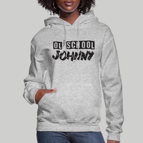 Ol' School Johnny Logo - Black Text - Women's Hoodie