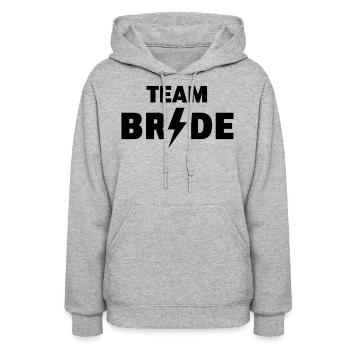 Team Bride Rocks (Hen Night / Bachelorette Party) - Women's Hoodie - heather gray - Front - Camila (177cm)