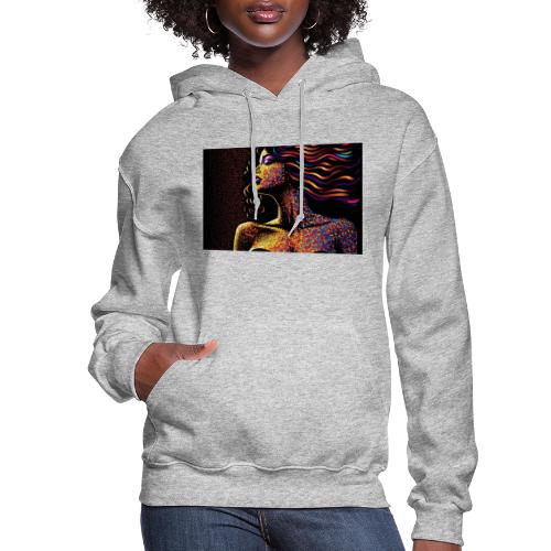 Dazzling Night - Colorful Abstract Portrait - Women's Hoodie
