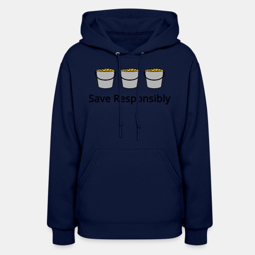 Save Responsibly - Three buckets with money - Women's Hoodie