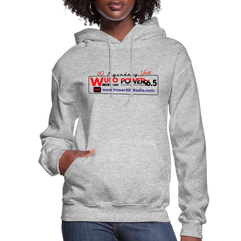 60 Year Anniversary Power 96.5 Radio - Women's Hoodie