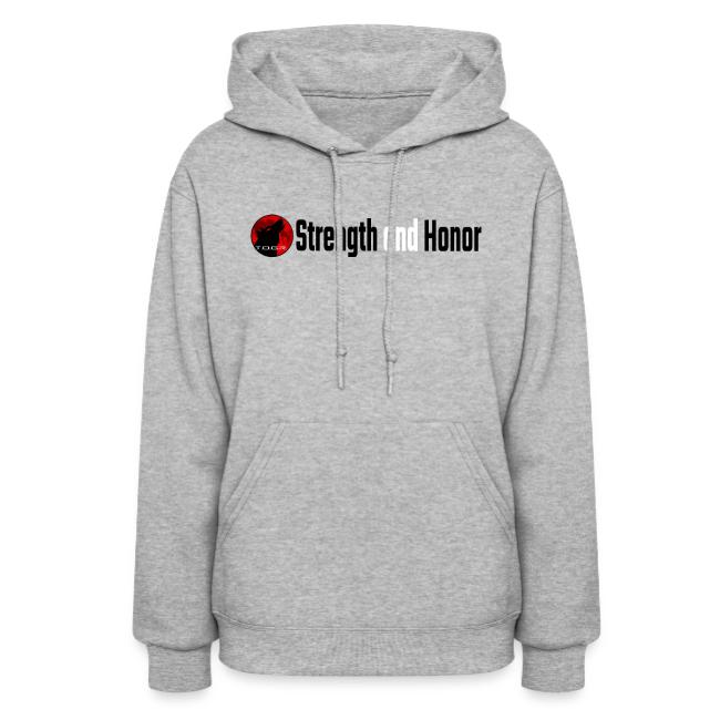 Strength and Honor - Black and White Letters