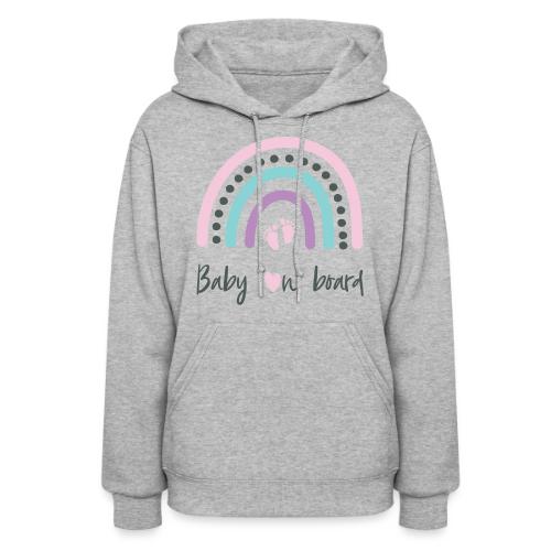 Baby on board - Boho Rainbow - Maternity (female) - Women's Hoodie
