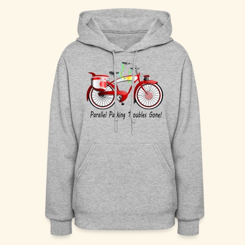Parallel Parking Troubles Eliminated by Bicycle - Women's Hoodie