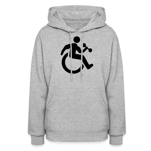 Image of wheelchair user who does bodybuilding - Women's Hoodie
