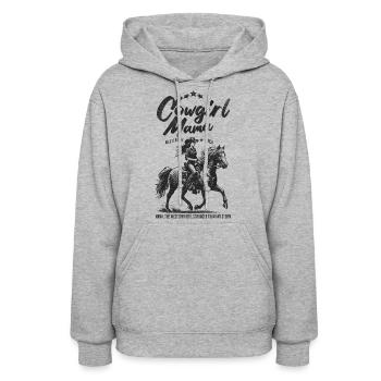Cowgirl Mama Western Horse riding - Women's Hoodie - heather gray - Front - Camila (177cm)