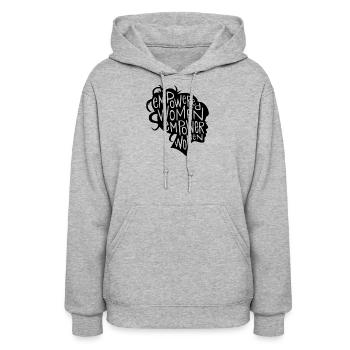 Empowered Women T Shirt - Women's Hoodie - heather gray - Front - Camila (177cm)