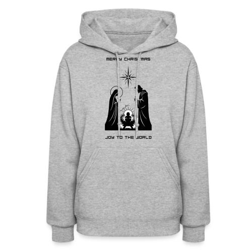 Joy to the World T-Shirt | Minimalist Nativity - Women's Hoodie