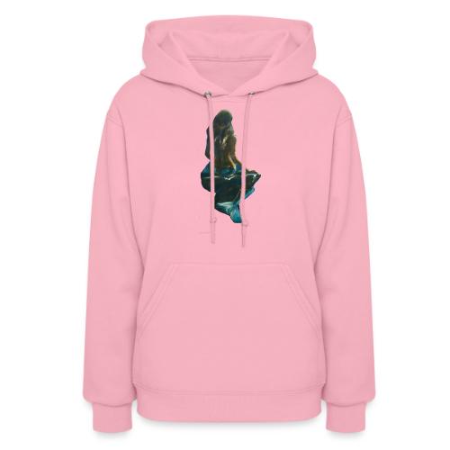 Midnight Mermaid on a rock - Women's Hoodie