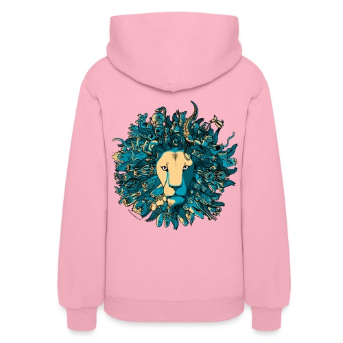 Blue and Yellow Lion - Women's Hoodie
