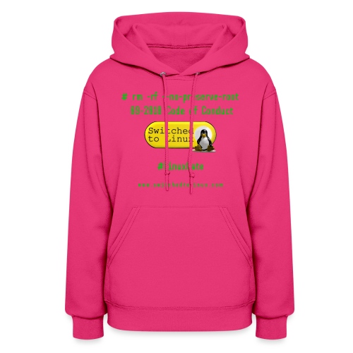 rm Linux Code of Conduct - Women's Hoodie