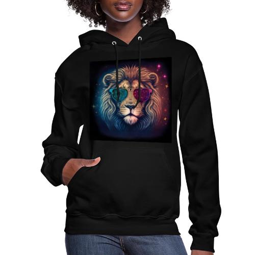 Jesus Lion of Judah wearing love glasses - Women's Hoodie