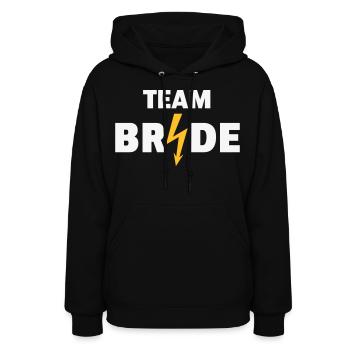 Team Bride Flash (Hen Night Party / 2C NEG) - Women's Hoodie - black - Front - Camila (177cm)