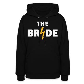 The Bride Flash (Hen Night Party / 2C NEG) - Women's Hoodie - black - Front - Camila (177cm)