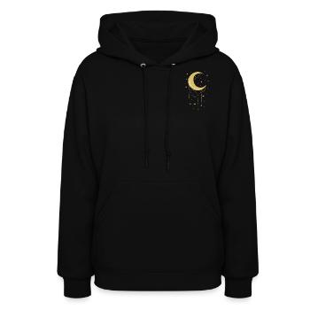 Talking To The Moon Spiritual - Women's Hoodie - black - Front - Camila (177cm)