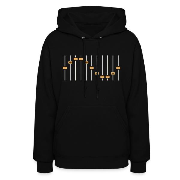 Fader Wave - Mixing Console Line Art Women's Hoodie
