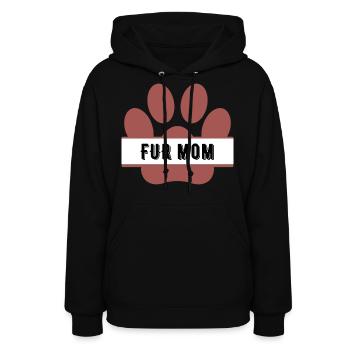 fur mom - Women's Hoodie - black - Front - Camila (177cm)