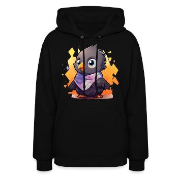 pigeon bird colorful - Women's Hoodie - black - Front - Camila (177cm)