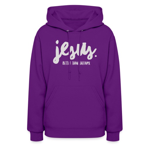 Jesus Better than therapy design 1 in light blue - Women's Hoodie