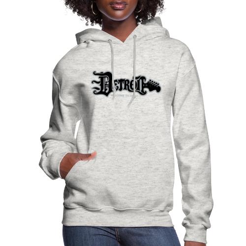 DETROIT GUITAR WTTD BLK SLR REG FONT - Women's Hoodie