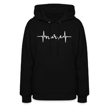 Nurse Heartbeat Nursing - Women's Hoodie - black - Front - Camila (177cm)