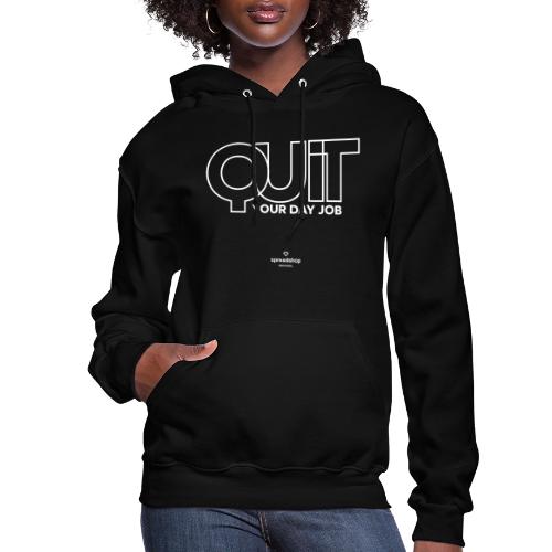 Quit in white - Women's Hoodie