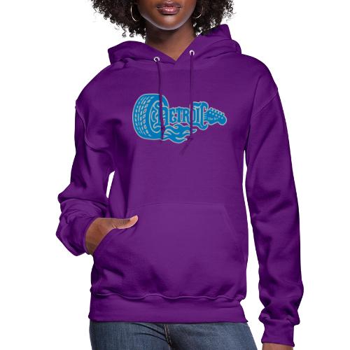 The D® - Detroit Wheel Guitar with Flames Bl Slvr - Women's Hoodie