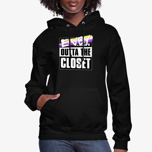 Enby Outta the Closet - Nonbinary Pride - Women's Hoodie