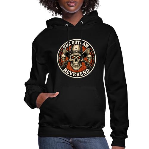 The Outlaw Reverend Skull Face Cowboy - Women's Hoodie