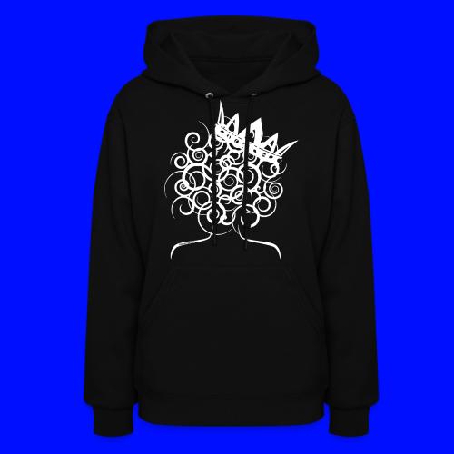 Curly Queen with Crown - Women's Hoodie