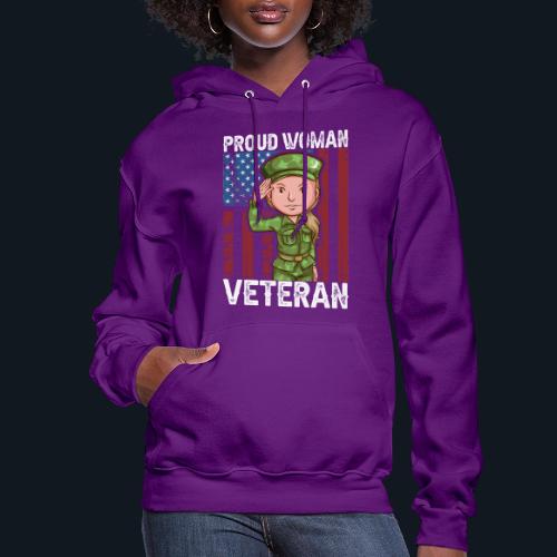 Proud Woman Veteran - Women's Hoodie
