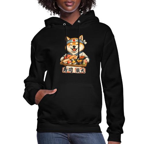 Funny Shiba Inu Sushi Kawaii Dog Tee - Women's Hoodie
