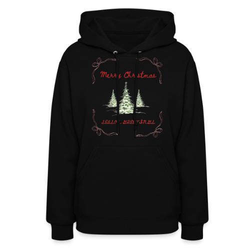 Beautiful Green Christmas Tree Graphic - Women's Hoodie