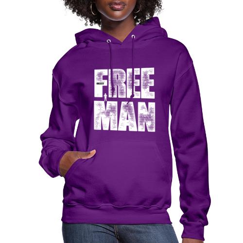 FREE MAN - White Graphic - Women's Hoodie