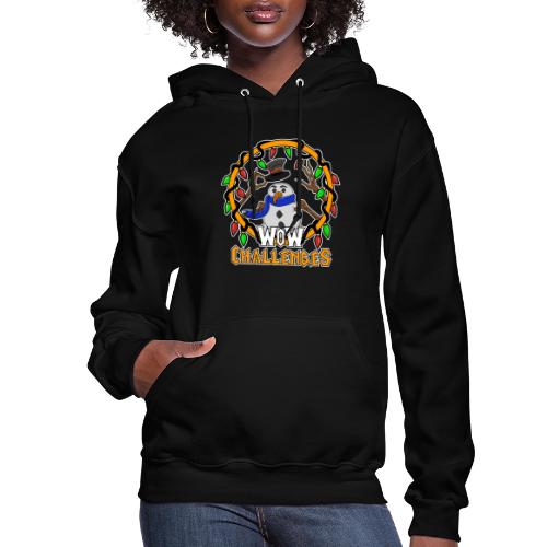 WoW Challenges Holiday Snowman WHITE - Women's Hoodie