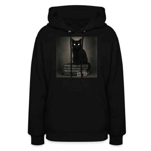 Cat on Banned Books - Women's Hoodie