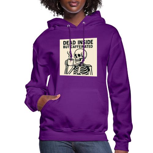 Skeleton Sipping Coffee - Women's Hoodie