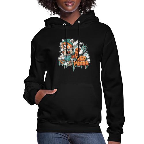 Red Panda Street Graffiti Vibes - Women's Hoodie