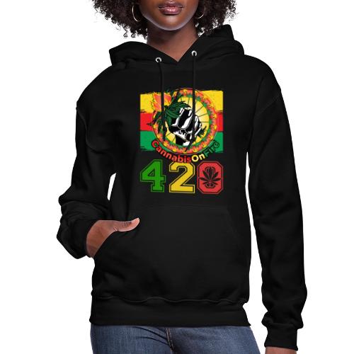Antic 420 OnFire Herb Weed Marijuana Design - Women's Hoodie