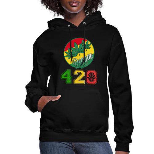 Lively 420 Reggae Ganja Weed Marijuana Design - Women's Hoodie