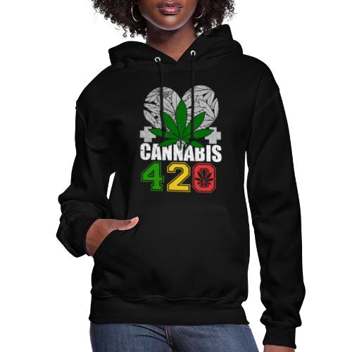 Clever 420 Smoker World Weed Marijuana Design - Women's Hoodie