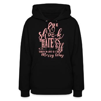 & She Shook Her Haters Off - Women's Hoodie - black - Front - Camila (177cm)